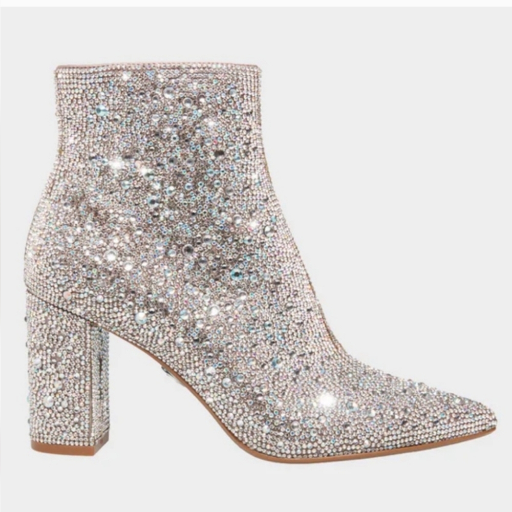 Elegant Silver Ankle Boots